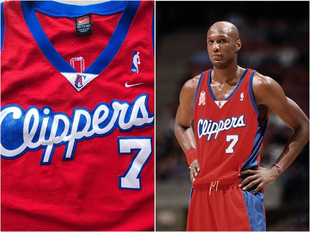 Lamar ODOM #7 Los Angeles Clippers 2000s NIKE Swingman jersey XL+2 red NBA vtg